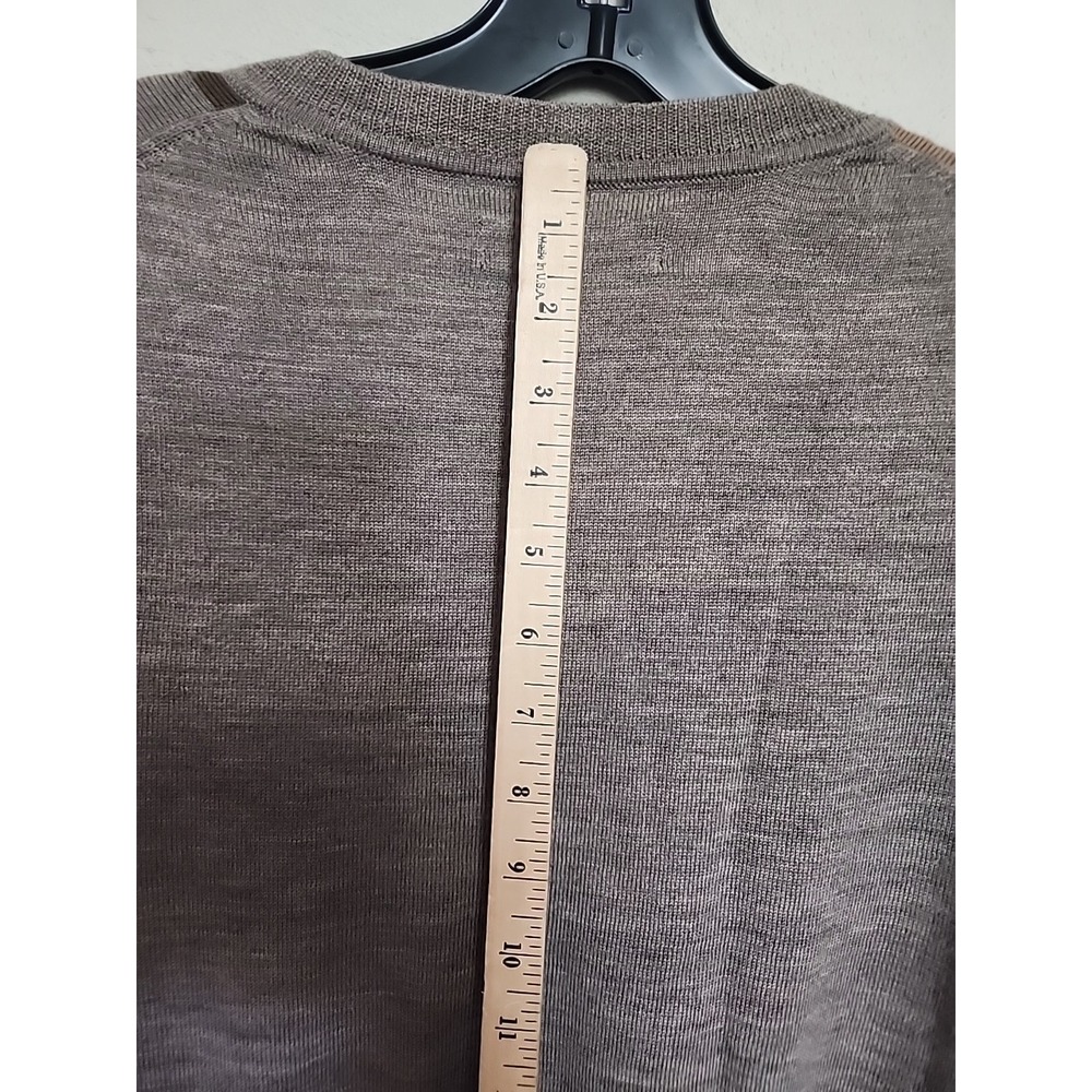 Kenneth Roberts Platinum Cosby Sweater Mens XXL 100% Merino Wool Brown Check‎ - Picture 5 of 7